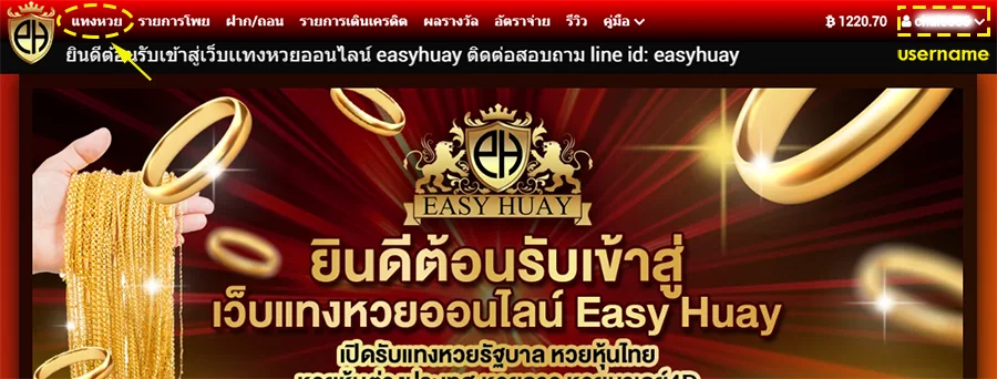วิธีการแทงหวยออนไลน์