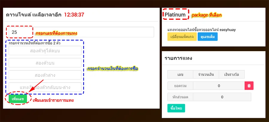 วิธีการแทงหวยออนไลน์